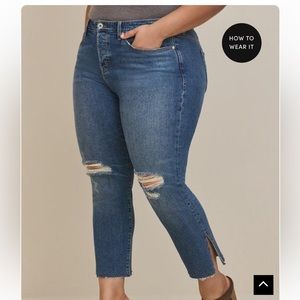 Torrid Straight Classic High Rise studded jean